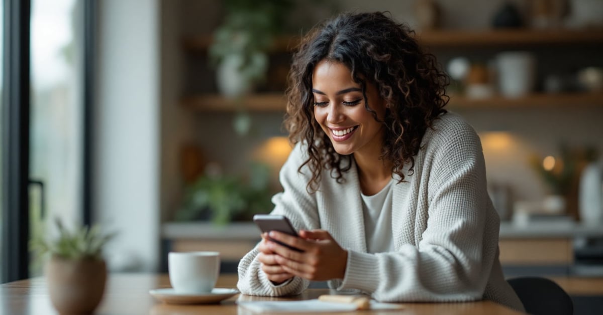 Personne utilisant WhatsApp sur smartphone pour créer un sondage dans une conversation de groupe