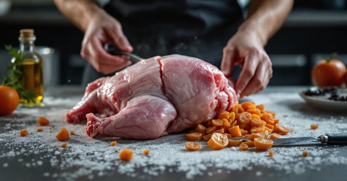 Étapes de préparation de la volaille, de l'abattage à l'assiette, dans un contexte professionnel