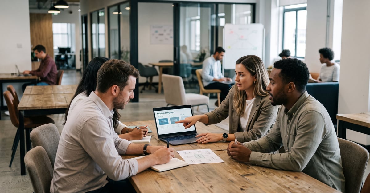 Marketing mix 4P : stratégie commerciale avec éléments de planification marketing