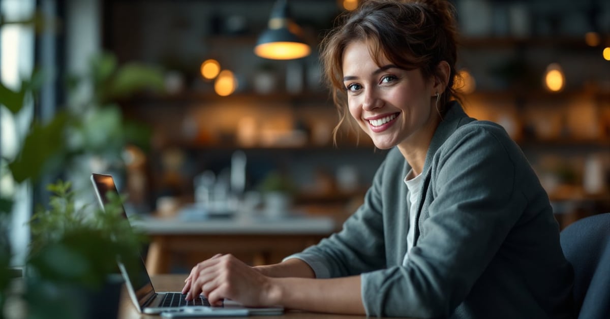Stratégie de social media marketing sur smartphone et ordinateur portable dans un bureau moderne